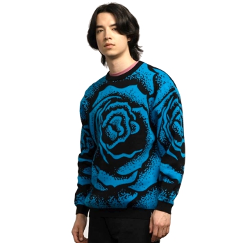 SANTA CRUZ DRESSEN BIG ROSE KNIT BLACK BLUE