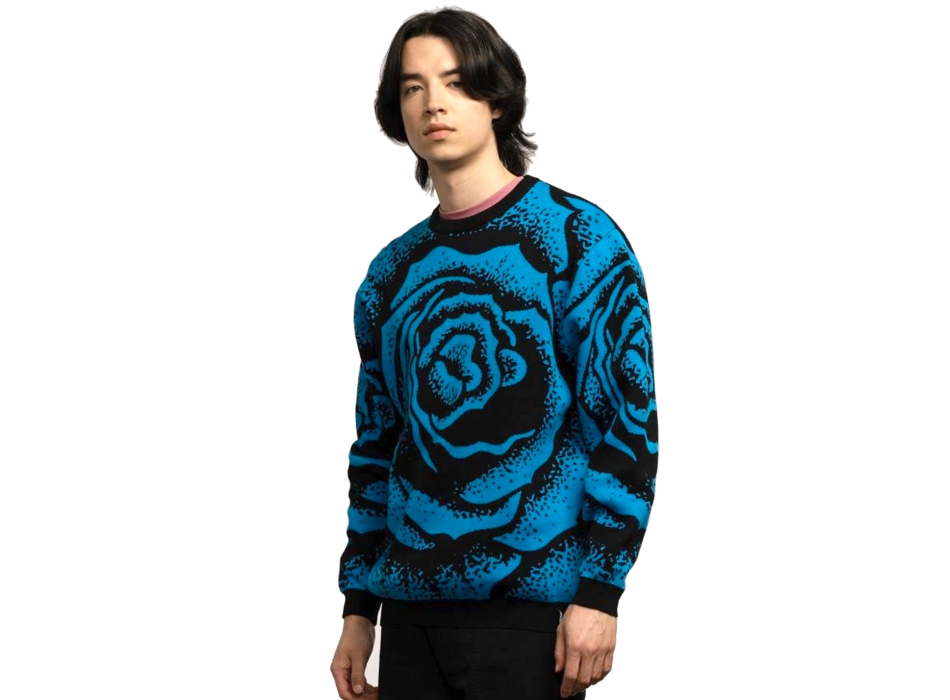 SANTA CRUZ DRESSEN BIG ROSE KNIT BLACK BLUE