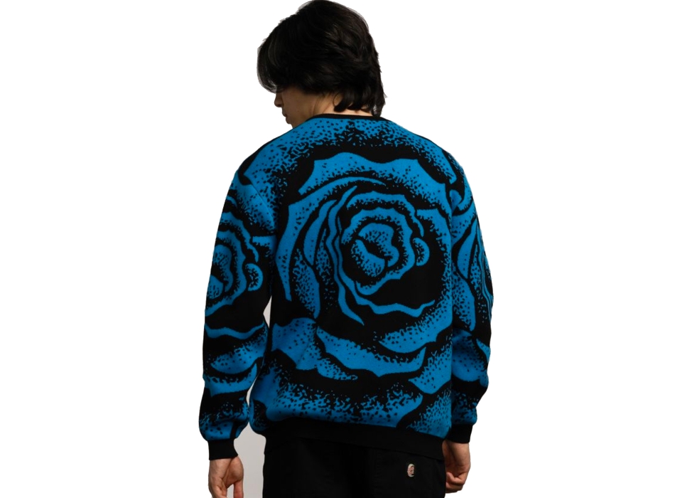 SANTA CRUZ DRESSEN BIG ROSE KNIT BLACK BLUE