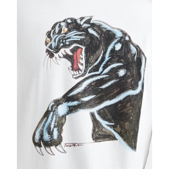 SANTA CRUZ NATAS SKETCH PANTHER T-SHIRT WHITE