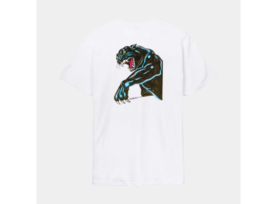 SANTA CRUZ NATAS SKETCH PANTHER T-SHIRT WHITE