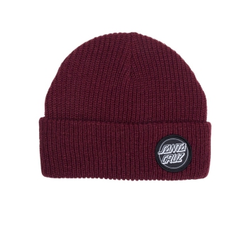 SANTA CRUZ OUTLINE DOT BEANIE BURGUNDY