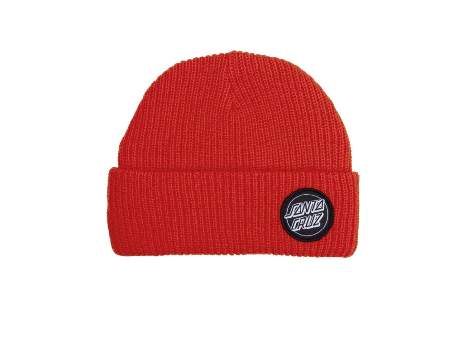 SANTA CRUZ OUTLINE DOT BEANIE RED