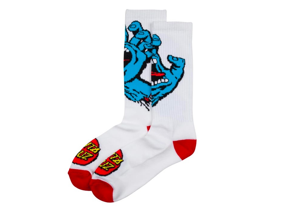 SANTA CRUZ SCREAMING HAND CALZE WHITE