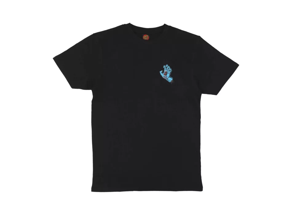 SANTA CRUZ SCREAMING HAND CHEST T-SHIRT BLACK