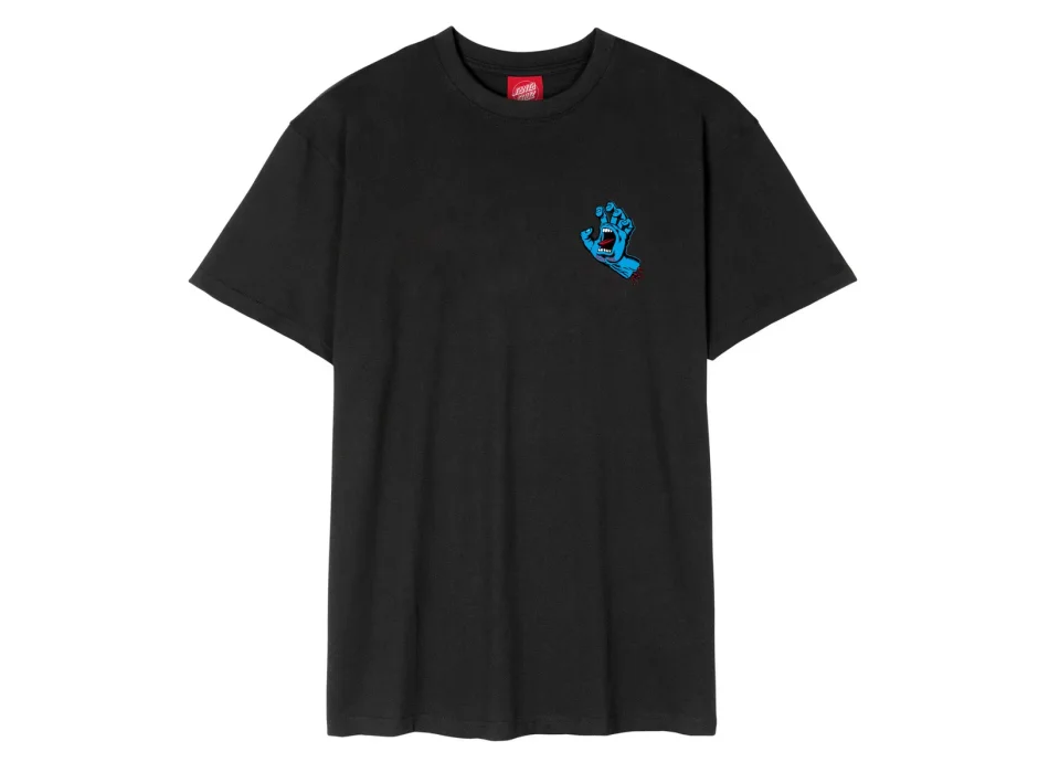 SANTA CRUZ SCREAMING HAND CHEST T-SHIRT BLACK