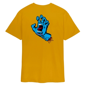 SANTA CRUZ SCREAMING HAND CHEST T-SHIRT GOLD