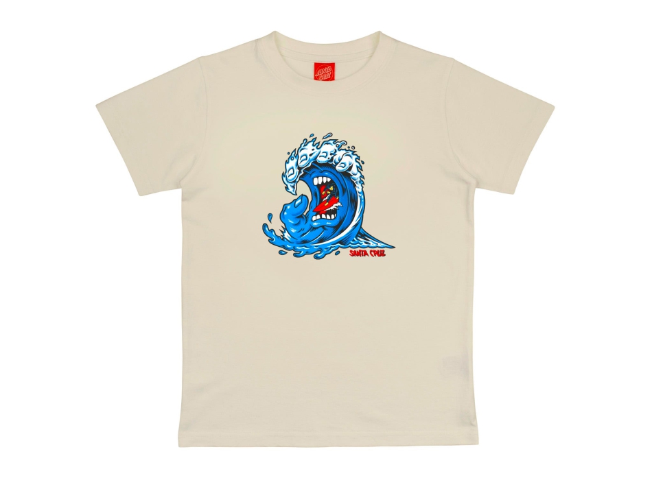 SANTA CRUZ SCREAMING WAVE FRONT T-SHIRT BAMBINO