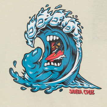 SANTA CRUZ SCREAMING WAVE FRONT T-SHIRT BAMBINO