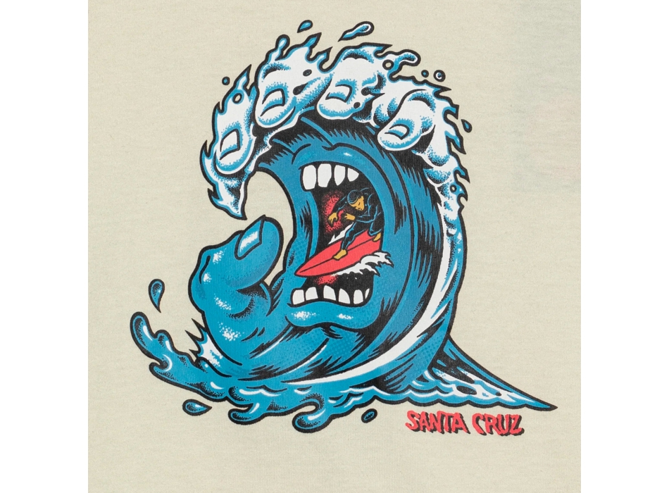 SANTA CRUZ SCREAMING WAVE FRONT T-SHIRT BAMBINO