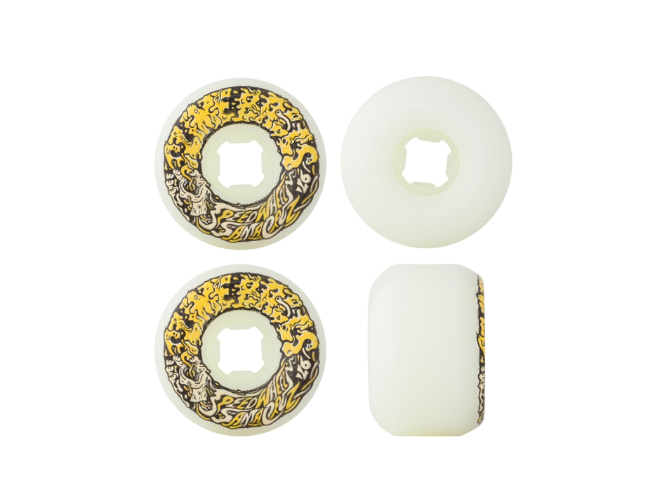 SANTA CRUZ SLIME BALLS WHEELS VOMIT MINI II WHITE YELLOW RUOTE SKATE 56MM