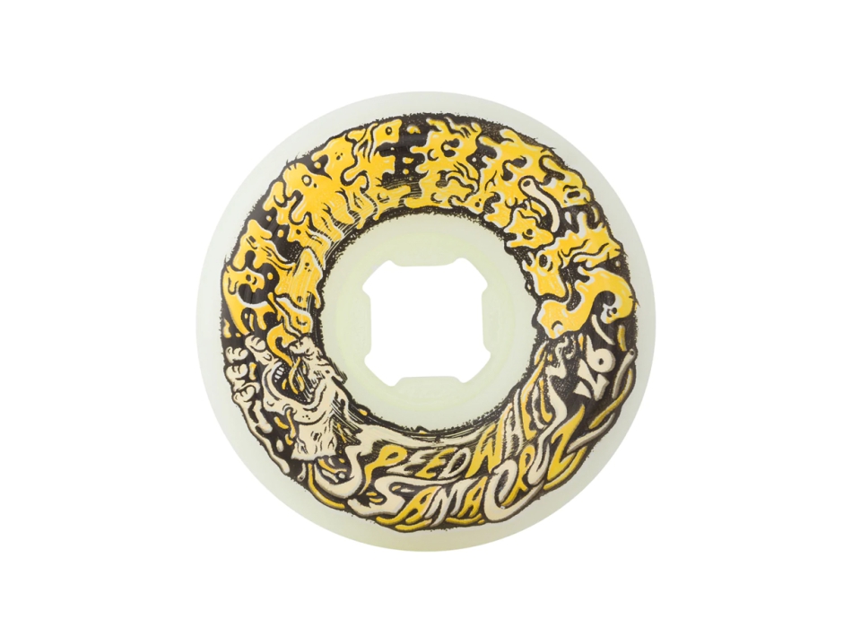 SANTA CRUZ SLIME BALLS WHEELS VOMIT MINI II WHITE YELLOW RUOTE SKATE 56MM