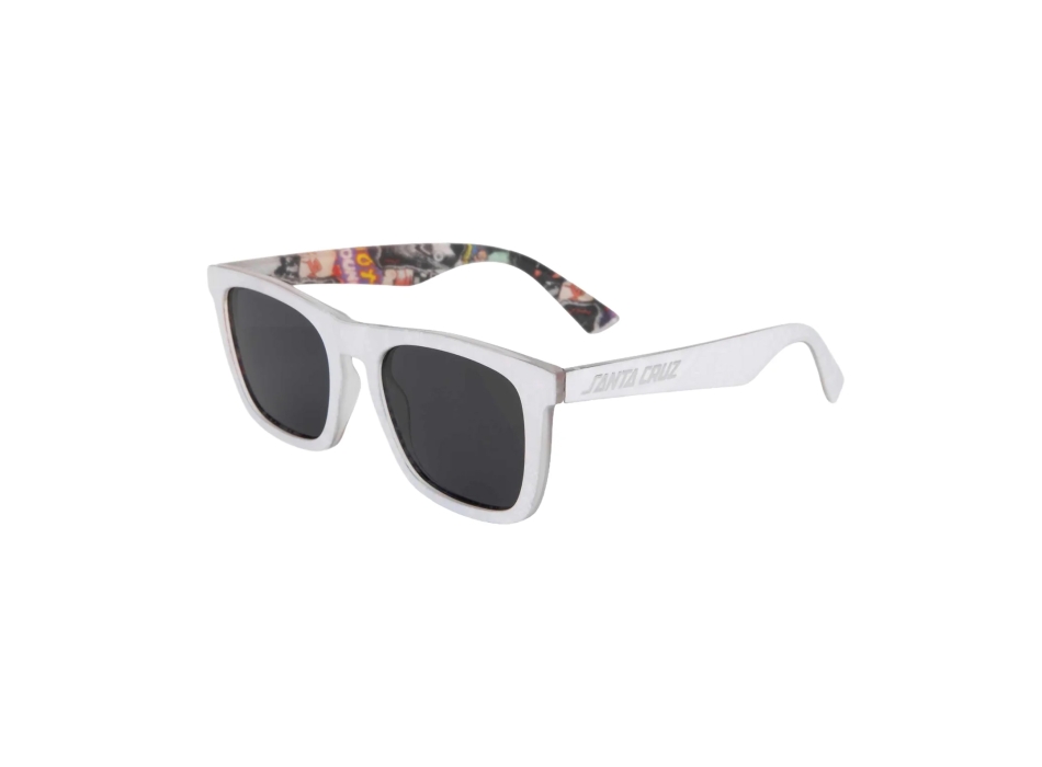 SANTA CRUZ STRIP SUNGLASSES OCCHIALI DA SOLE WHITE COLLAGE BLACK