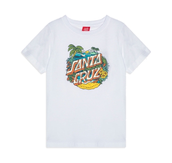 SANTA CRUZ YOUTH ALOHA DOT FRONT T-SHIRT BAMBINO