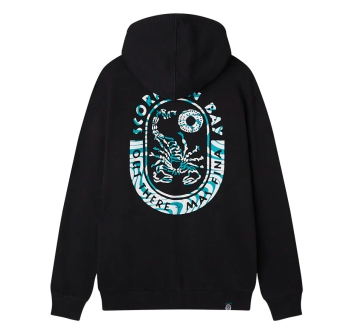 SCORPION BAY FLOATING LOGO FELPA ZIP CAPPUCCIO BLACK