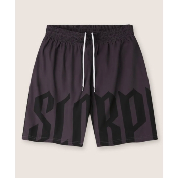 SCORPION BAY JAM SHORT PANTALONCINI MARE GOTHIC LETTERING BLACK