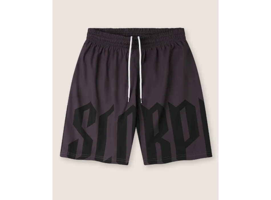 SCORPION BAY JAM SHORT PANTALONCINI MARE GOTHIC LETTERING BLACK