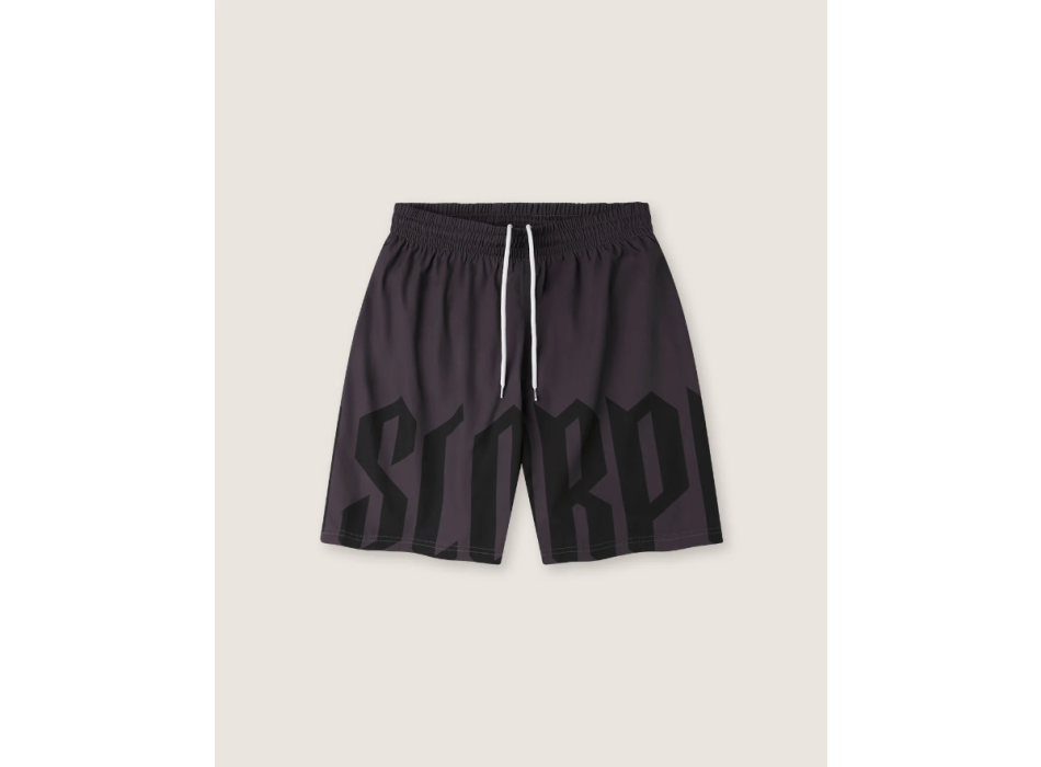 SCORPION BAY JAM SHORT PANTALONCINI MARE GOTHIC LETTERING BLACK