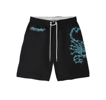 SCORPION BAY JAM SHORT PANTALONCINI MARE NYLON AZTEC SYMBOLS BLACK/WAVE