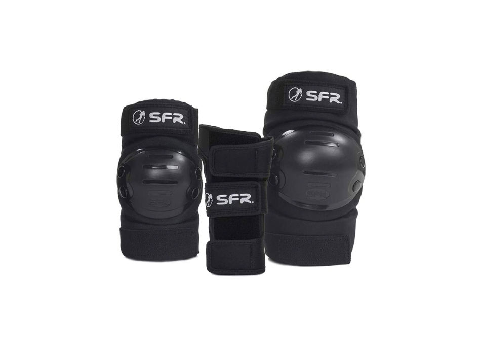 SFR RAMP TRIPLE PAD SET PROTEZIONI SKATE BAMBINI BLACK
