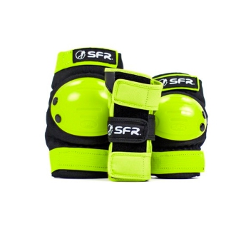 SFR RAMP TRIPLE PAD SET PROTEZIONI SKATE BAMBINI LIME