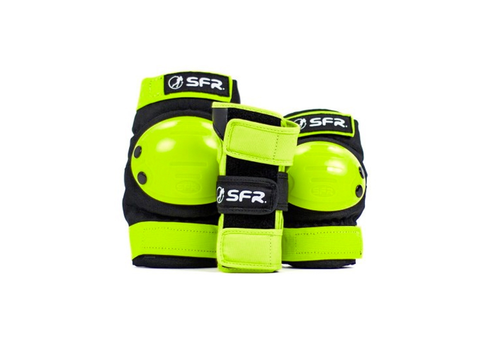 SFR RAMP TRIPLE PAD SET PROTEZIONI SKATE BAMBINI LIME