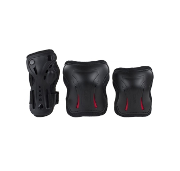 SFR TRIPLE PAD SET PROTEZIONI SKATE BLACK