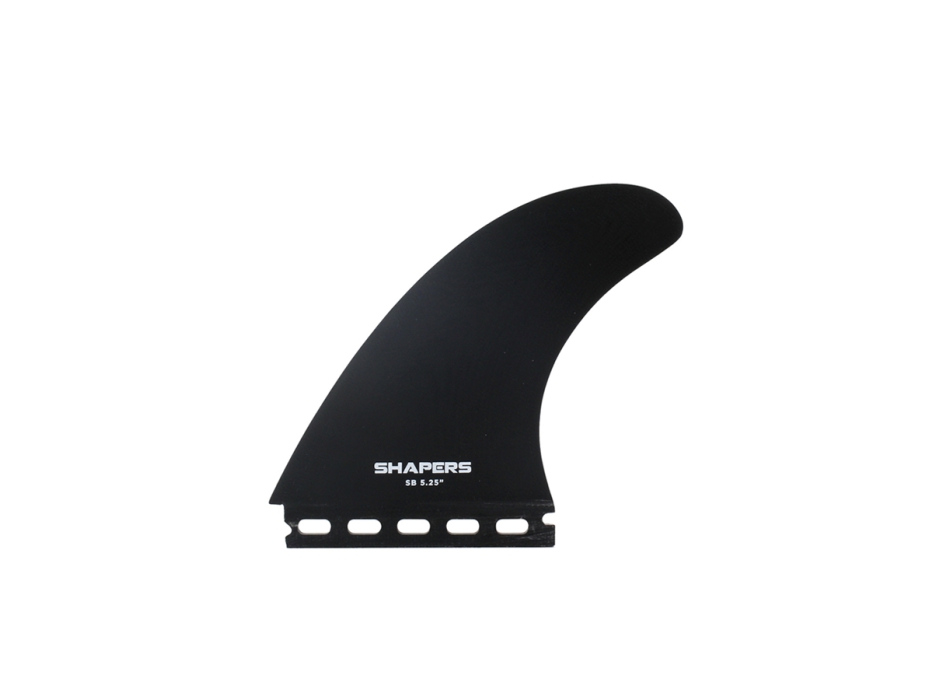 SHAPERS PINNE LONGBOARD SIDE BITES SINGLE TAB 5.25" BLACK