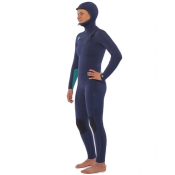 SISSTREVOLUTION 5/4 HOODED CHEST ZIP FULL WETSUIT STRONG BLUE