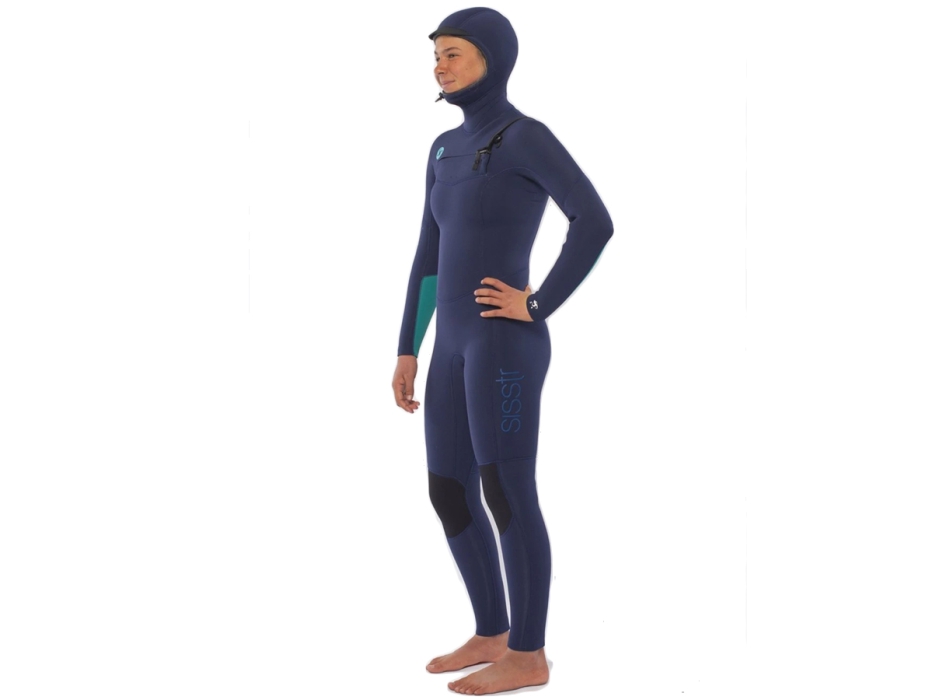 SISSTREVOLUTION 5/4 HOODED CHEST ZIP FULL WETSUIT STRONG BLUE