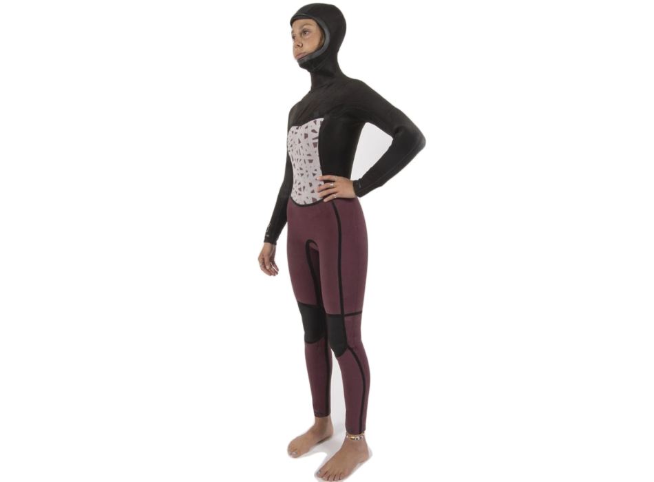 SISSTREVOLUTION SEVEN SEAS 5/4 HOODED CHEST ZIP FULL WETSUIT BLACK