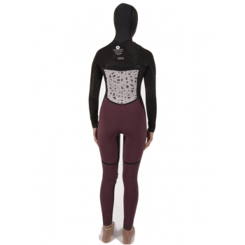 SISSTREVOLUTION SEVEN SEAS 5/4 HOODED CHEST ZIP FULL WETSUIT BLACK