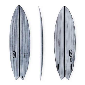 SLATER DESIGNS 5'10 GREAT WHITE TWIN I-BOLIC VOLCANIC FUTURES FINS (USATO)