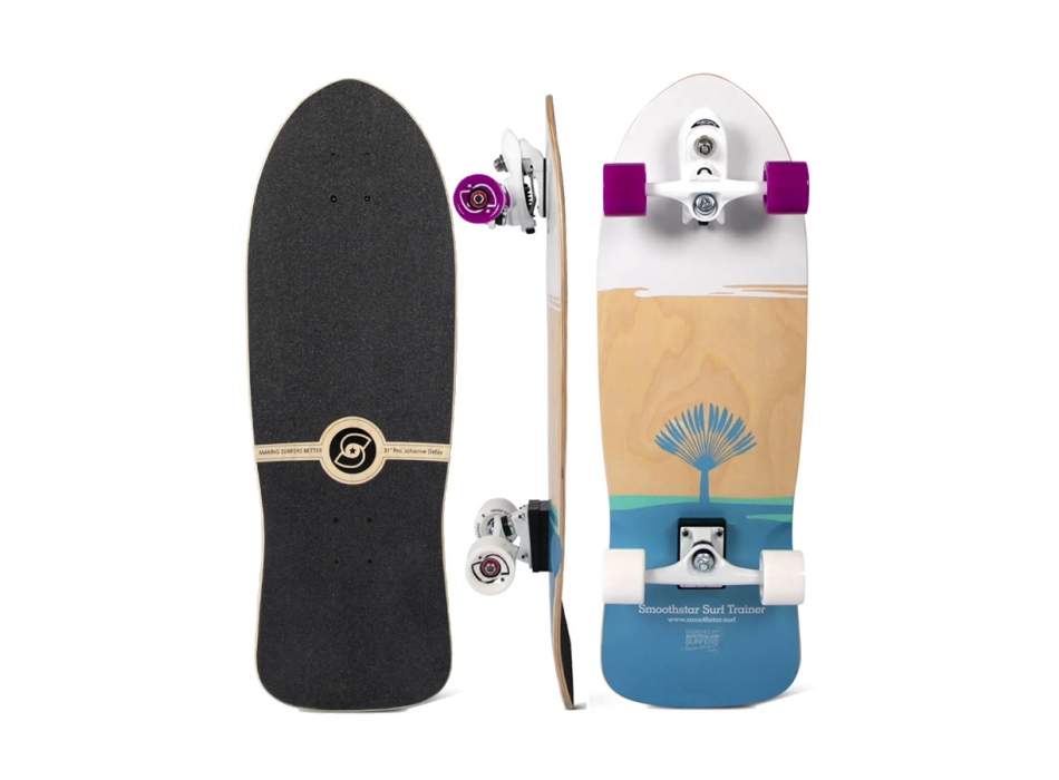 SMOOTHSTAR 31" JOHANNE DEFAY TEAL WHITE SURFSKATE COMPLETO