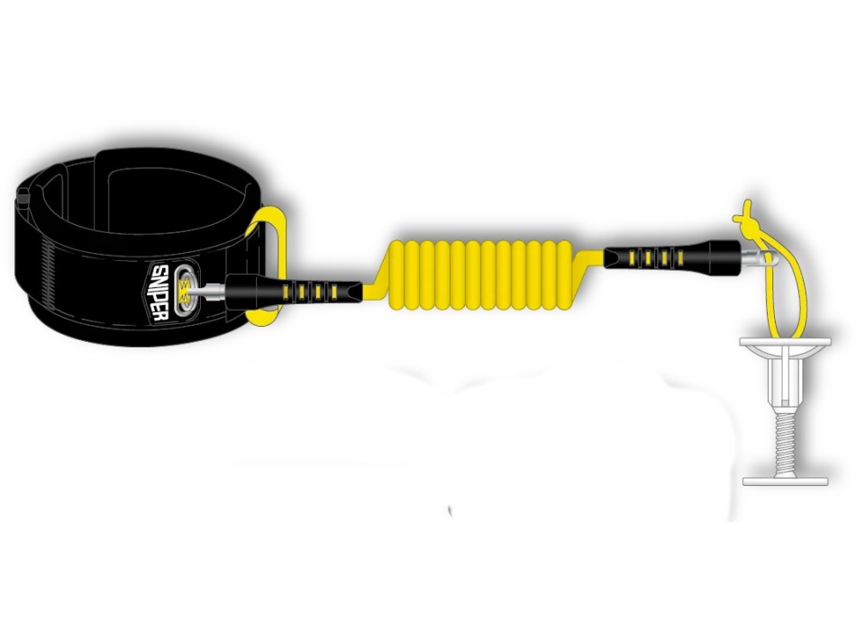 SNIPER LEASH A MOLLA DA BRACCIO BODYBOARD DELUXE 7MM