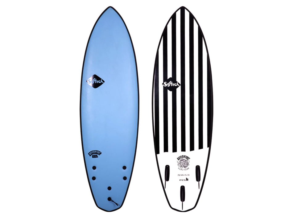 SOFTECH 5'3" - 5'11 TOLEDO WILDFIRE SOFTBOARD FCSII STRIPED