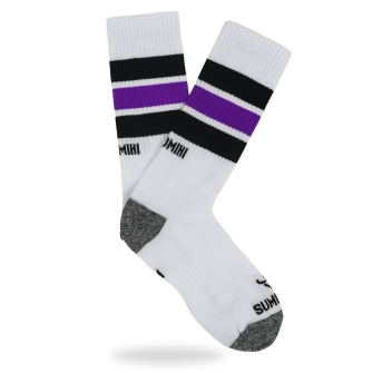 SUMOMIHI CALZINI BLACK PURPLE STRIPES SOCK