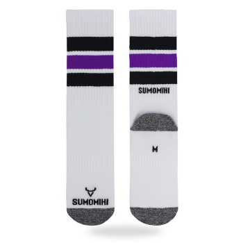 SUMOMIHI CALZINI BLACK PURPLE STRIPES SOCK