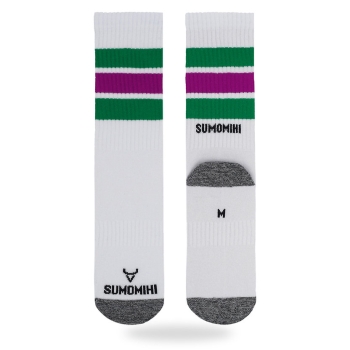SUMOMIHI CALZINI GREEN GRAPE STRIPES SOCK