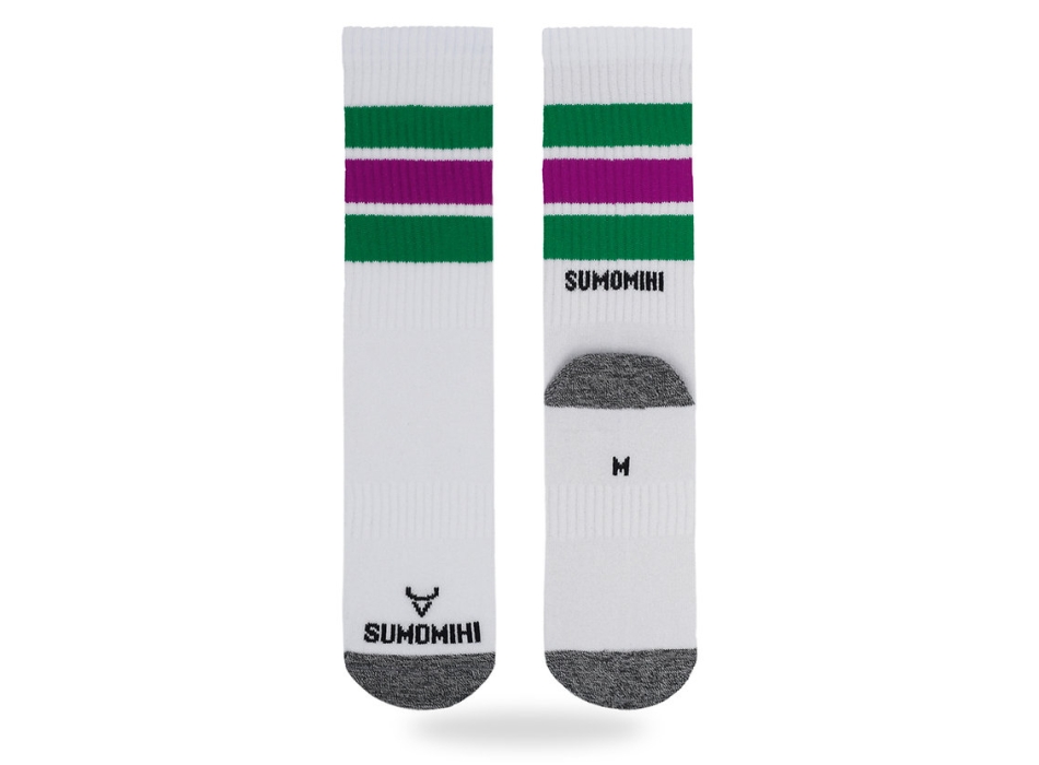SUMOMIHI CALZINI GREEN GRAPE STRIPES SOCK