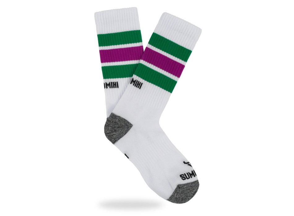 SUMOMIHI CALZINI GREEN GRAPE STRIPES SOCK
