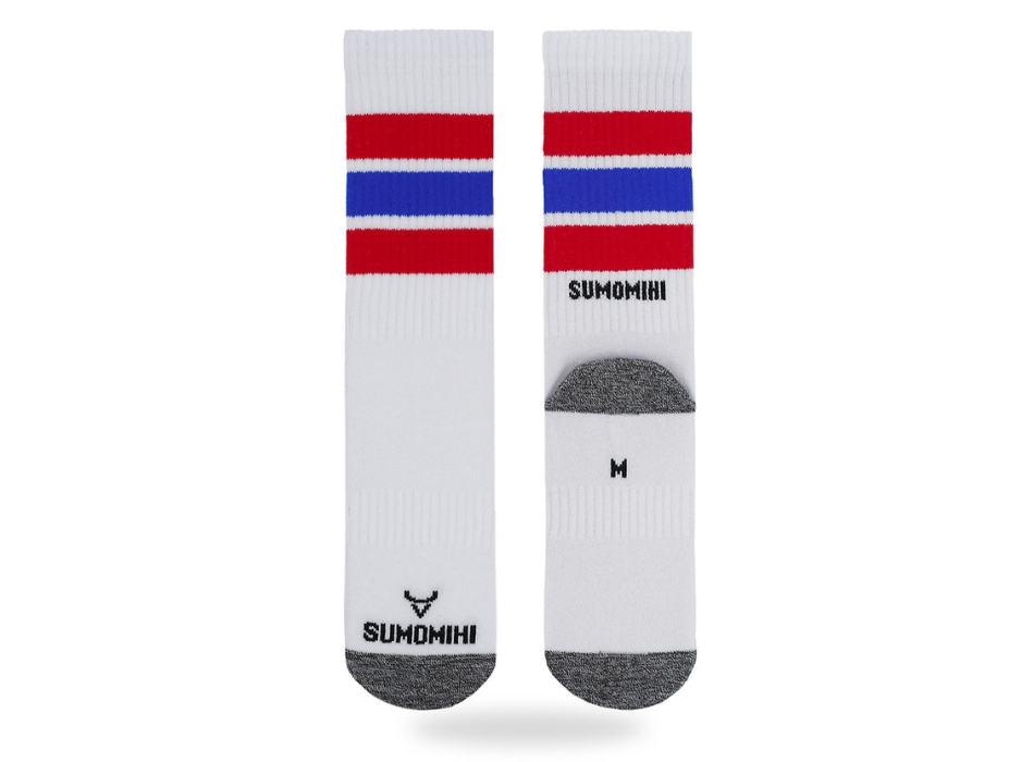 SUMOMIHI CALZINI RED BLUE STRIPES SOCK