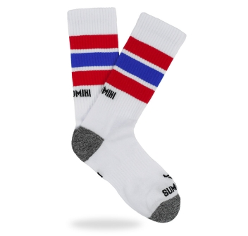 SUMOMIHI CALZINI RED BLUE STRIPES SOCK