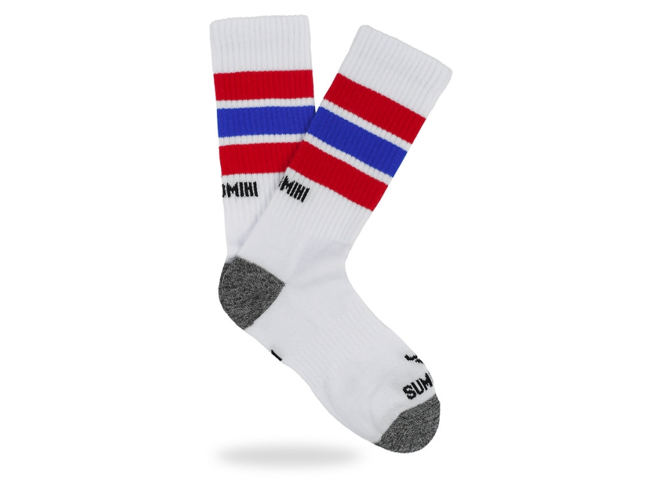 SUMOMIHI CALZINI RED BLUE STRIPES SOCK