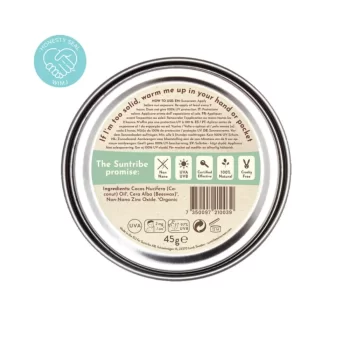 SUNTRIBE CREMA SOLARE MINERALE BIOLOGICA ZINCO SPF 50 (45GR.)