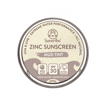 SUNTRIBE SOLARI 100% NATURALI ZINC SUNSCREEN VISO & SPORT SPF30 | ORIGINAL MUD TINT