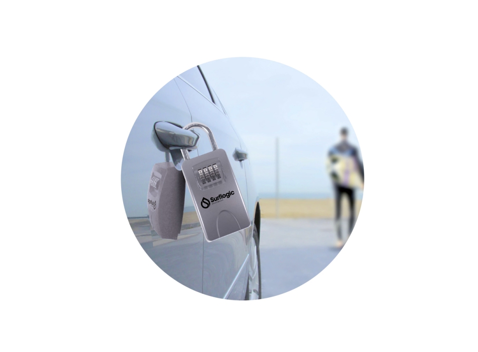 SURFLOGIC MAXI KEY SECURITY LUCCHETTO PORTA CHIAVI SILVER