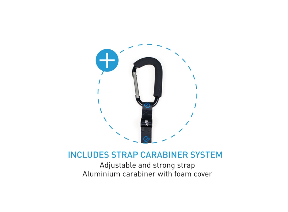 SURFLOGIC WETSUIT HANGER MAXI DOUBLE SYSTEM GRUCCIA CON MOSCHETTONE DOPPIO SISTEMA