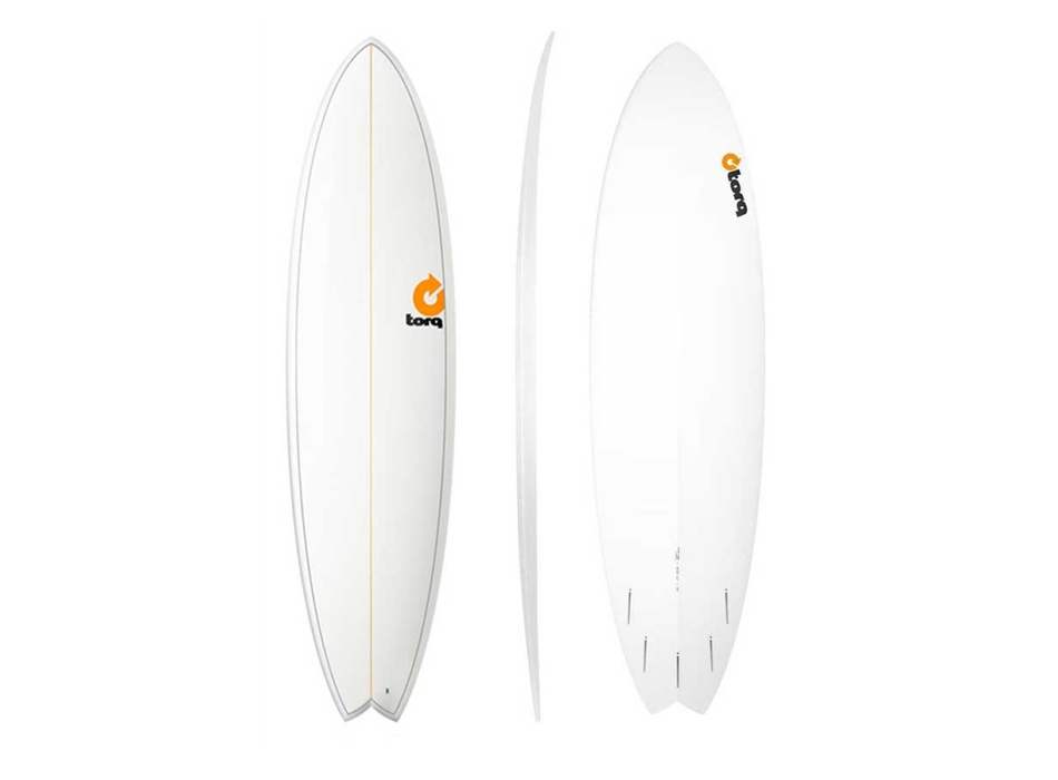 TORQ TET 7'2" FISH WHITE+PINLINE EPOXY