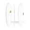 TORQ TET 7'2" FUN WHITE + PINLINE